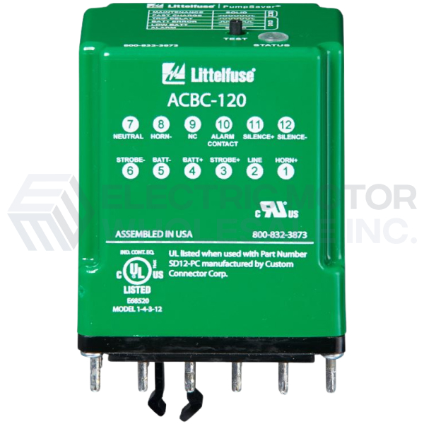 Image for Littelfuse SymCom ACBC-120-SD Alarm Controller/Battery Charger